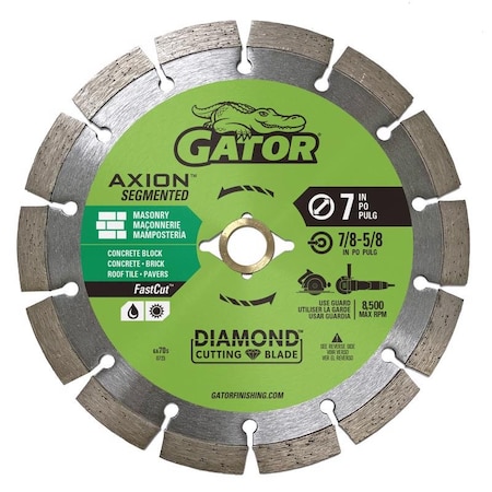 Gator Gator FastCut 7 in. D X 5/8 and 7/8 in. Diamond Segmented Rim Saw Blade 1 pk 389879